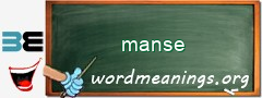 WordMeaning blackboard for manse